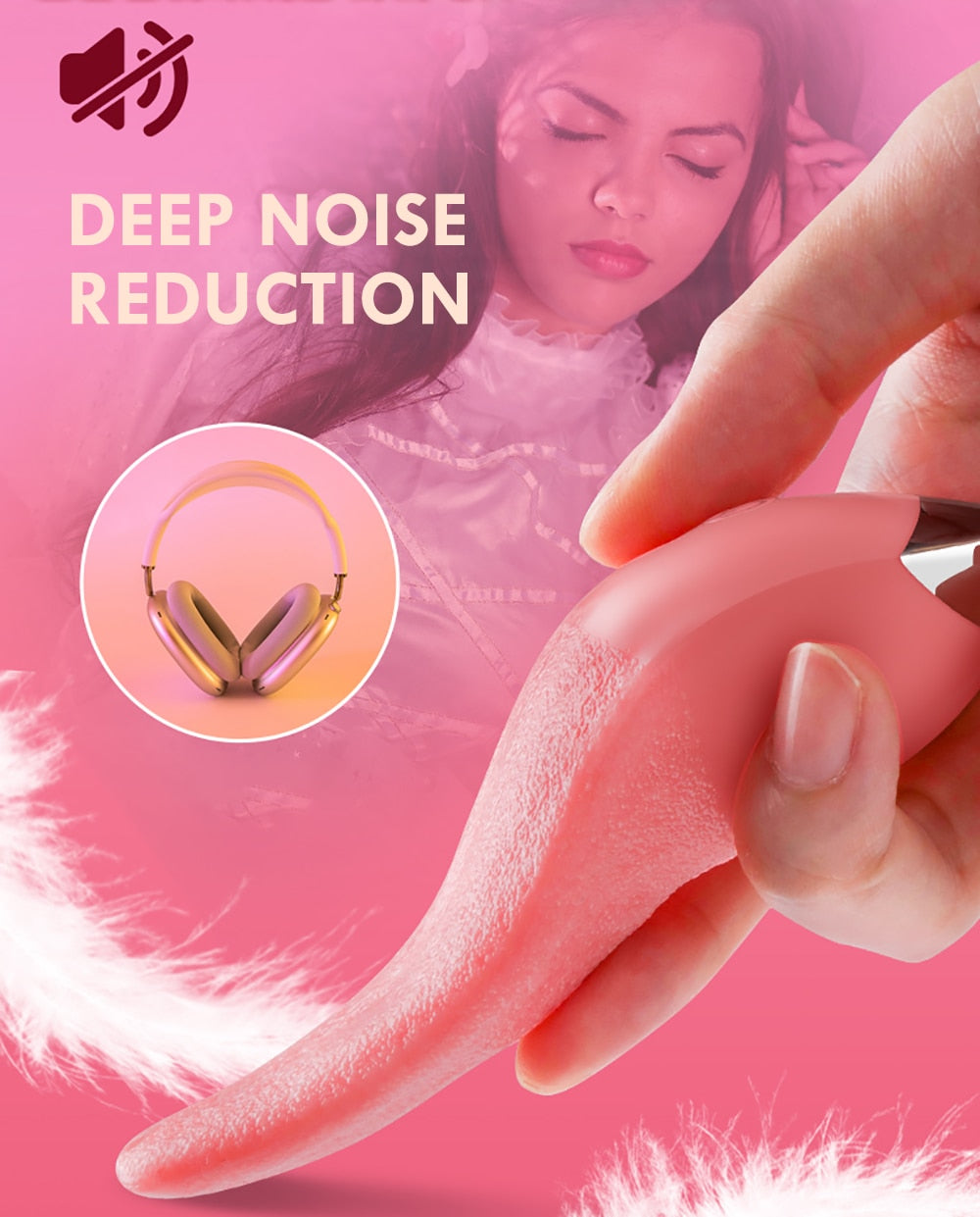 Soft Tongue Licking Vibrator | dmunderwear detail image 7