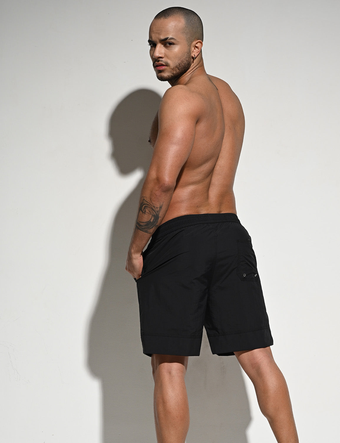 Solid Beach Surf Swim Shorts B5115 | dmunderwear detail image 14