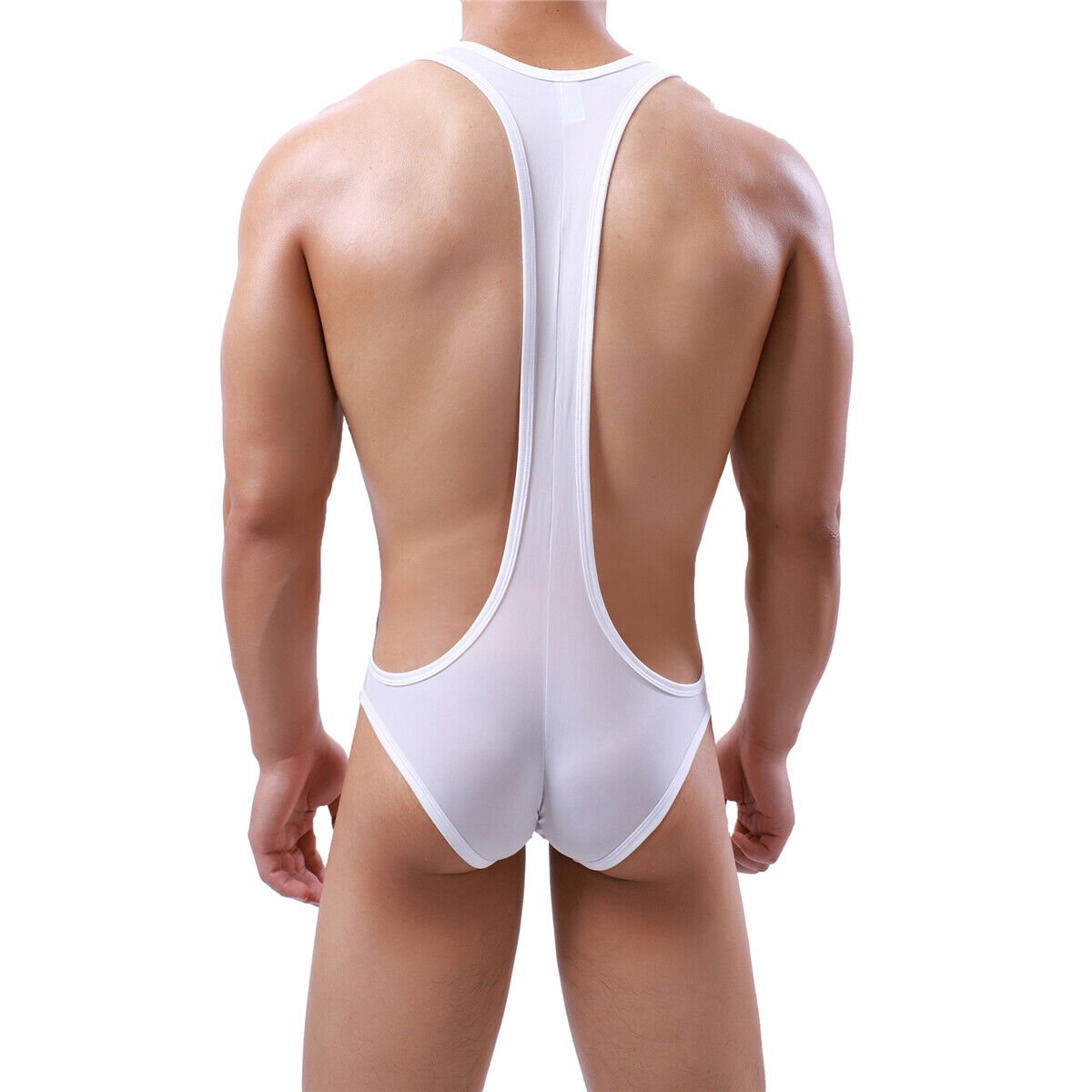 ORVLS Solid Open Chest Brief Singlet | dmunderwear detail image 4