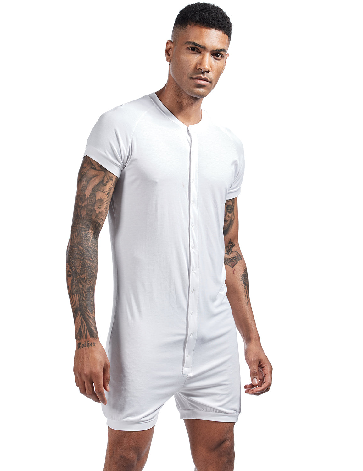 Solid Soft Union Suit 9703 | dmunderwear detail image 10