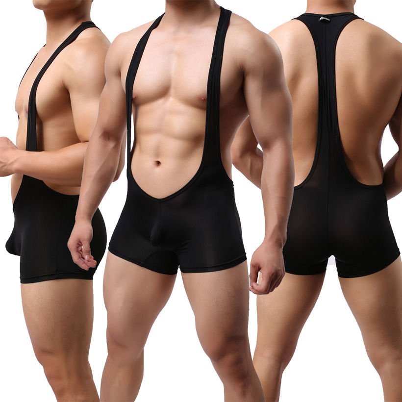 Solid Mesh Wrestling Singlet | dmunderwear detail image 7