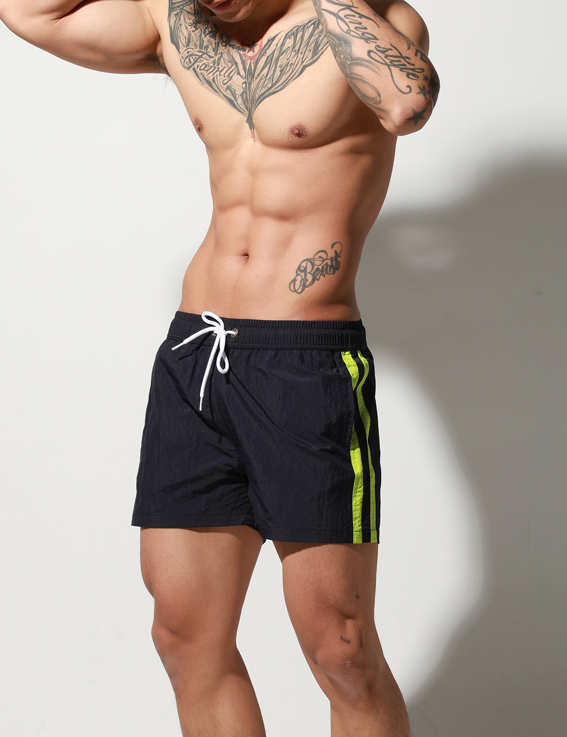 Quick-Dry Side Stripes Shorts S6022 | dmunderwear detail image 10