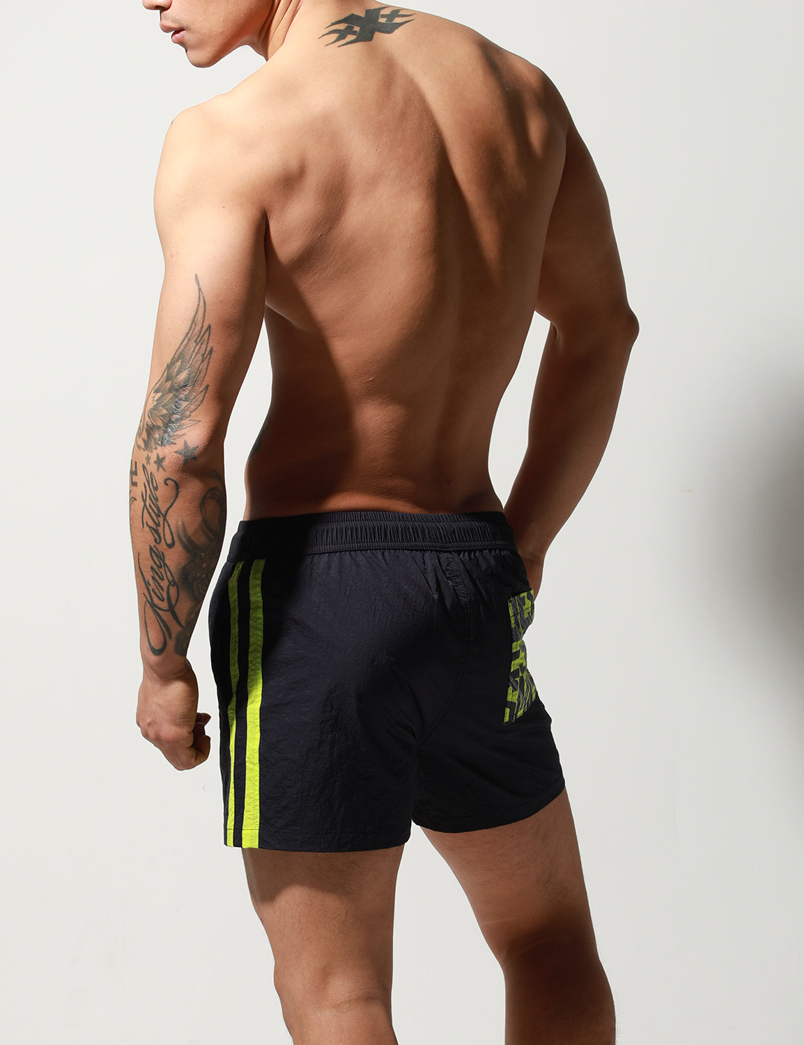 Quick-Dry Side Stripes Shorts S6022 | dmunderwear detail image 13