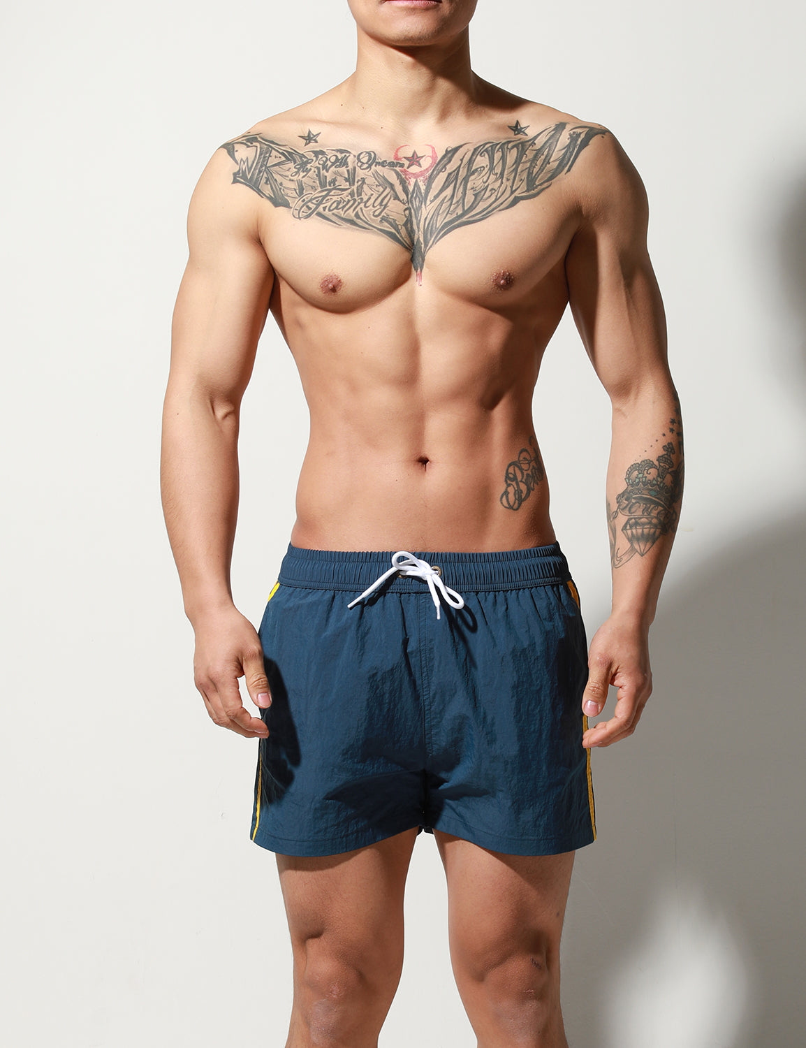 Quick-Dry Side Stripes Shorts S6022 | dmunderwear detail image 6