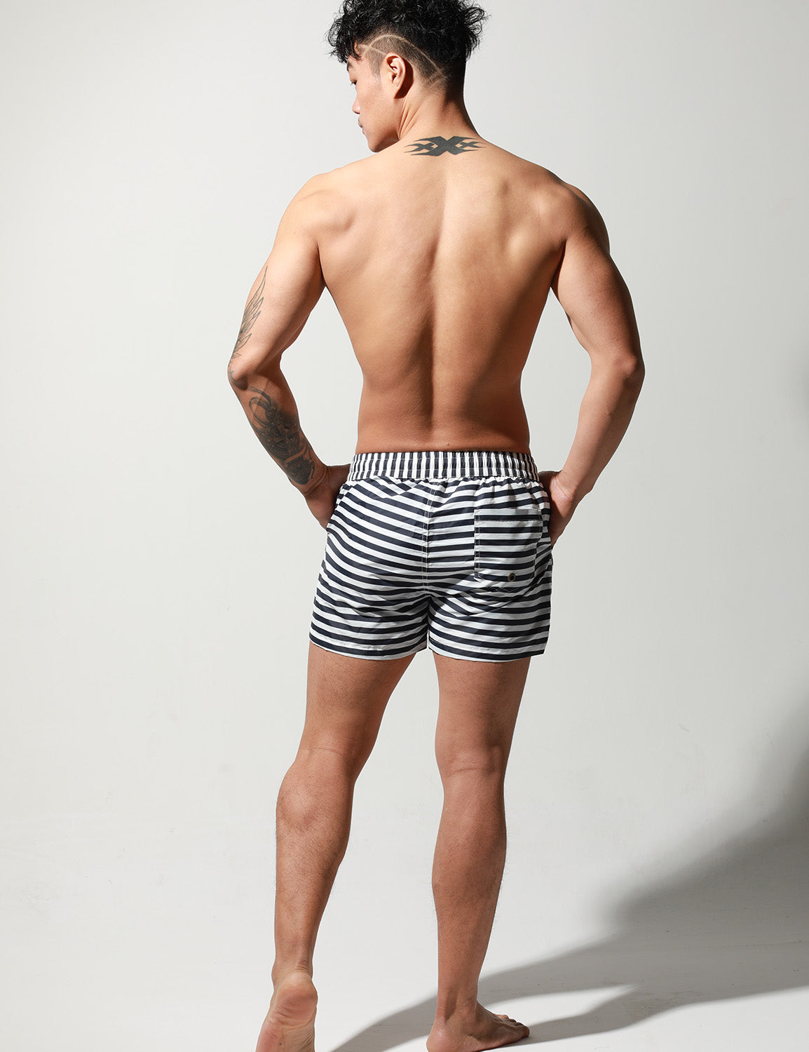 Sport Quick-Dry Stripe Beach Surf Shorts S6018 | dmunderwear detail image 2