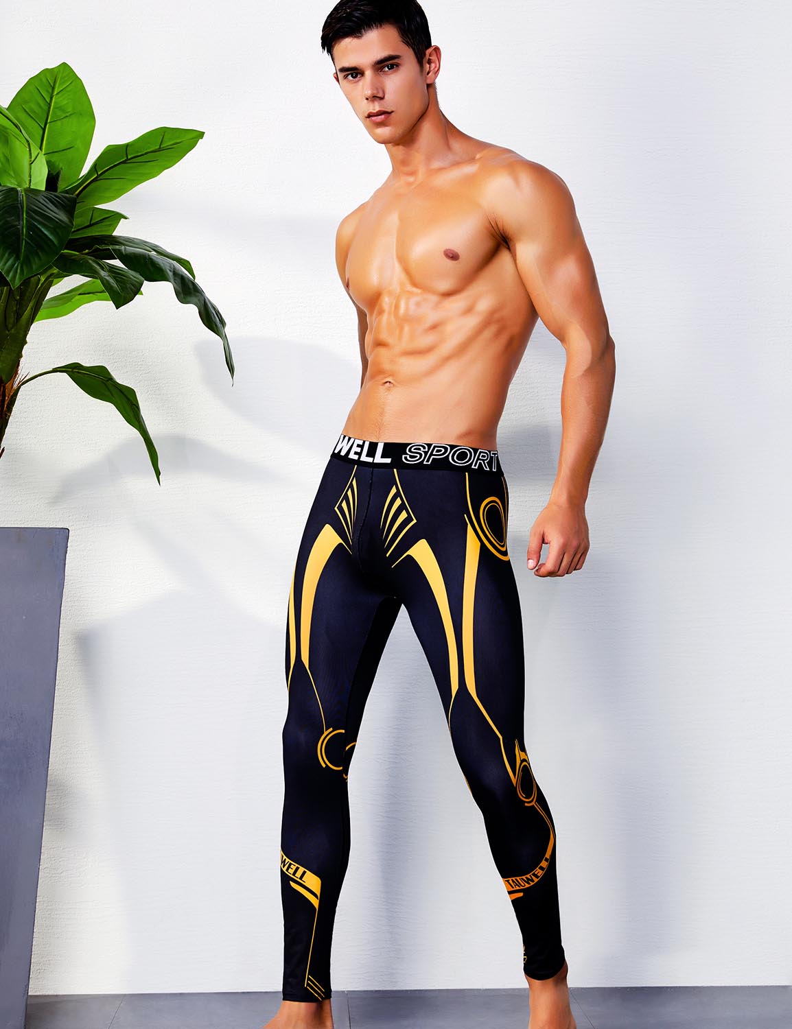 Sport Compression Tights Leggings 9602 | dmunderwear detail image 9