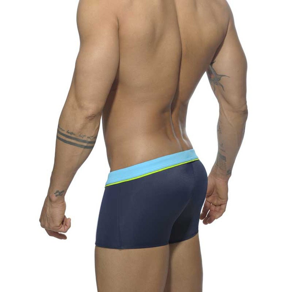 ORVLS Square Cut Racing Stripe Swim Trunks | dmunderwear detail image 6