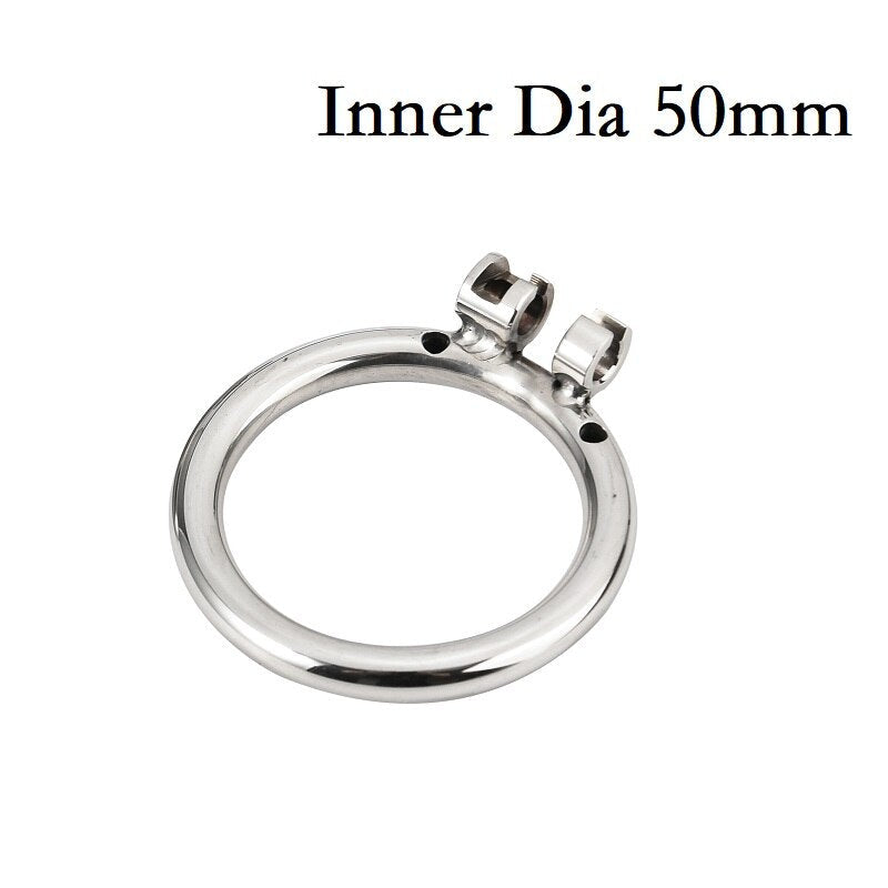 Stainless Steel Caged Lion Chastity Lock With Key | dmunderwear detail image 12