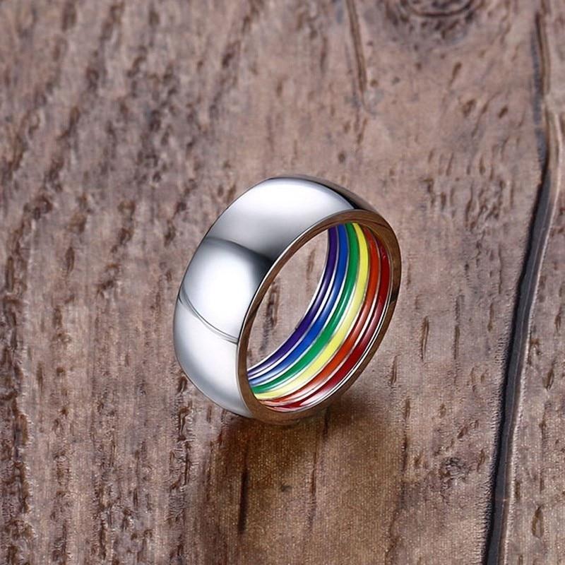 Stainless Steel Hidden Pride Ring | dmunderwear