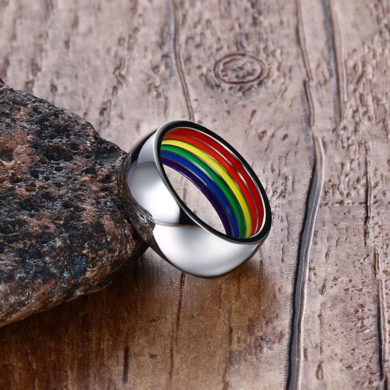 Stainless Steel Hidden Pride Ring | dmunderwear detail image 2