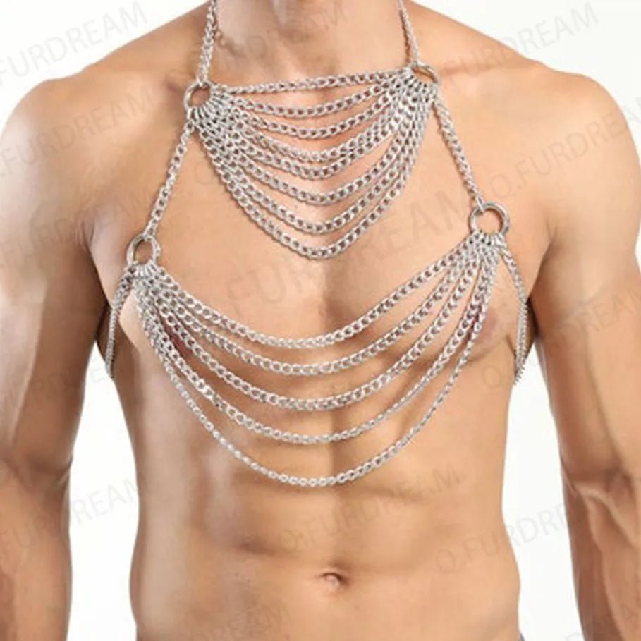 Stainless Steel Metallic Waterfall Harness | dmunderwear