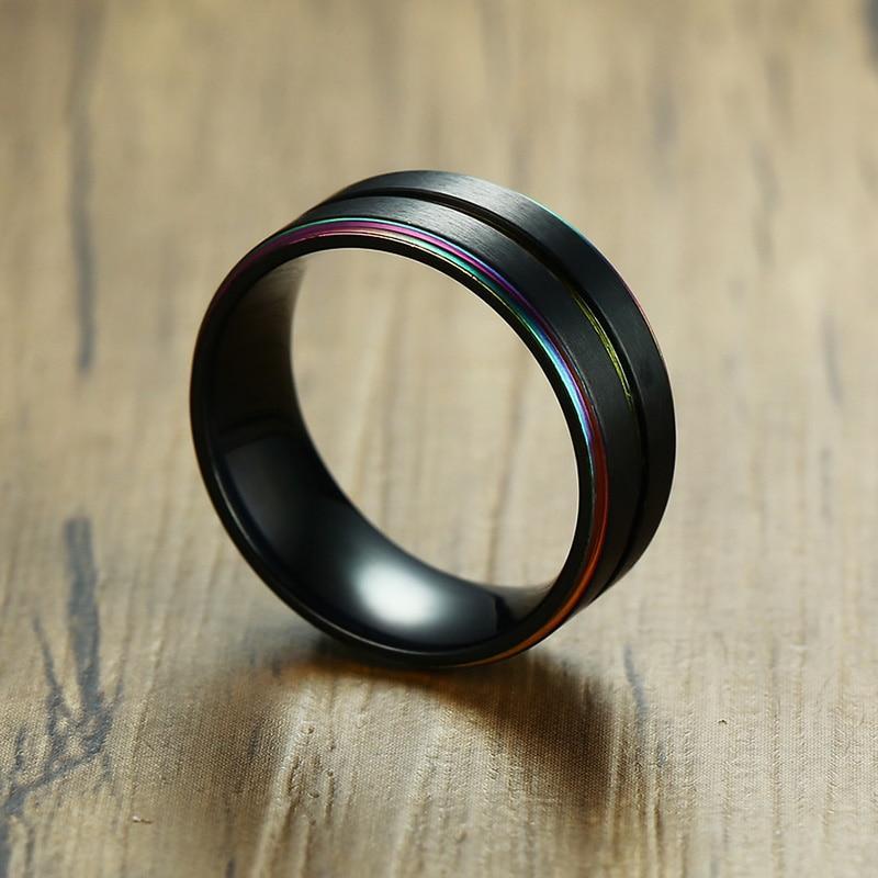 ORVLS Stainless Steel Night Shade Rainbow Ring | dmunderwear product image 4