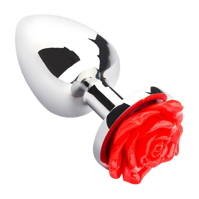 Stainless Steel Rose Butt Plug | dmunderwear detail image 4