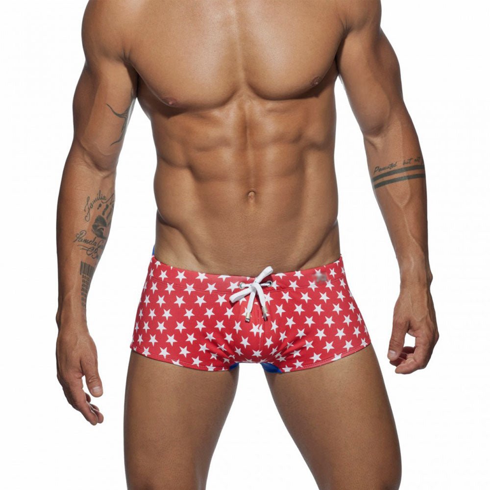 ORVLS Stars Ultra Square Cut Swim Trunks | dmunderwear