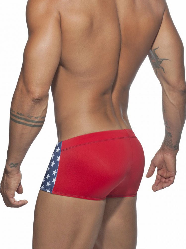 ORVLS Stars Ultra Square Cut Swim Trunks | dmunderwear detail image 10