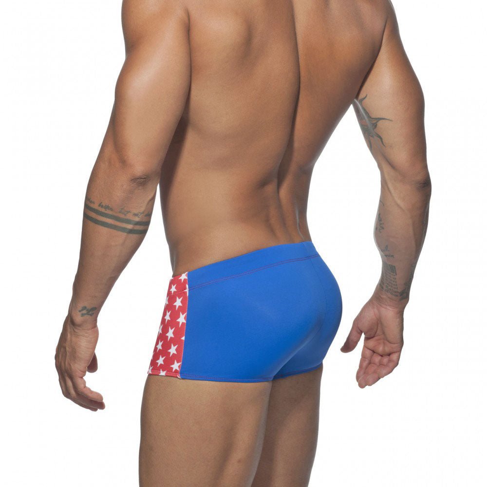 ORVLS Stars Ultra Square Cut Swim Trunks | dmunderwear detail image 4