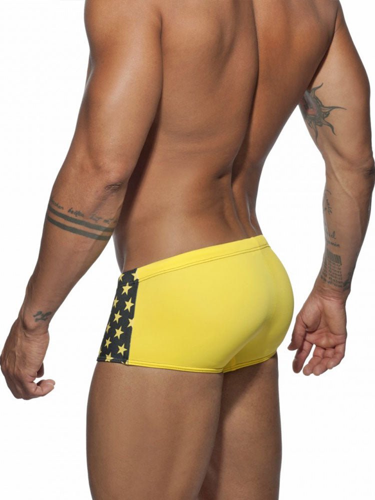 ORVLS Stars Ultra Square Cut Swim Trunks | dmunderwear detail image 7