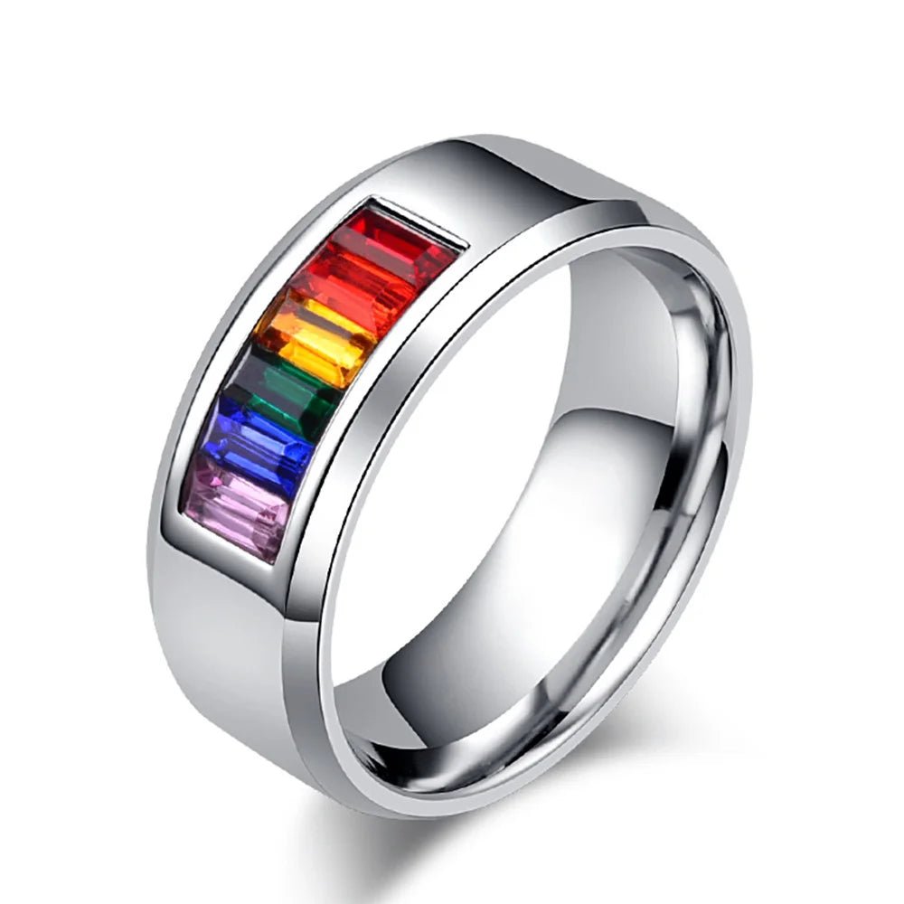 Steel + Stone Rainbow Ring | dmunderwear detail image 2