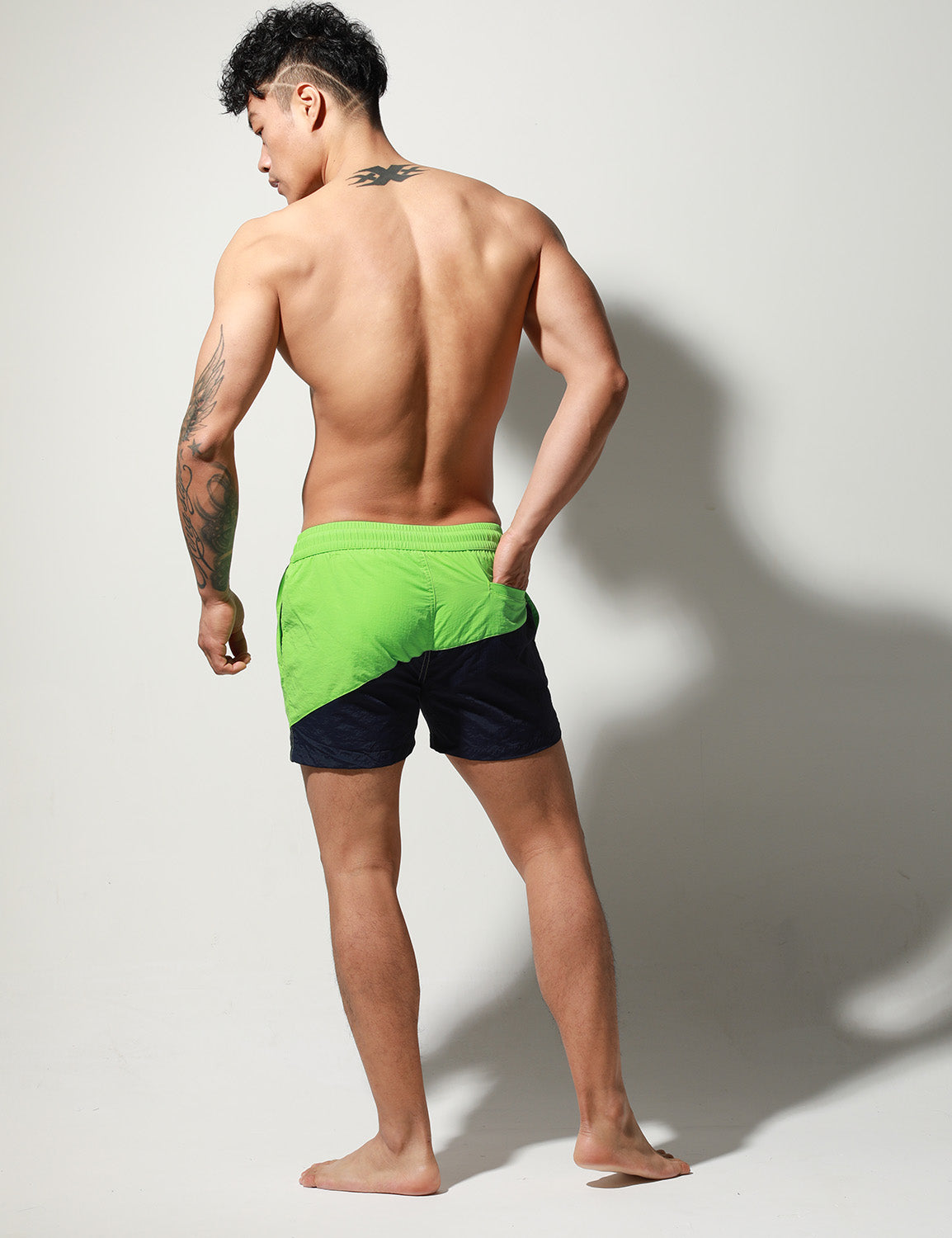 Stitching Sport Quick-Dry Beach Surf Shorts S6023 | dmunderwear detail image 13