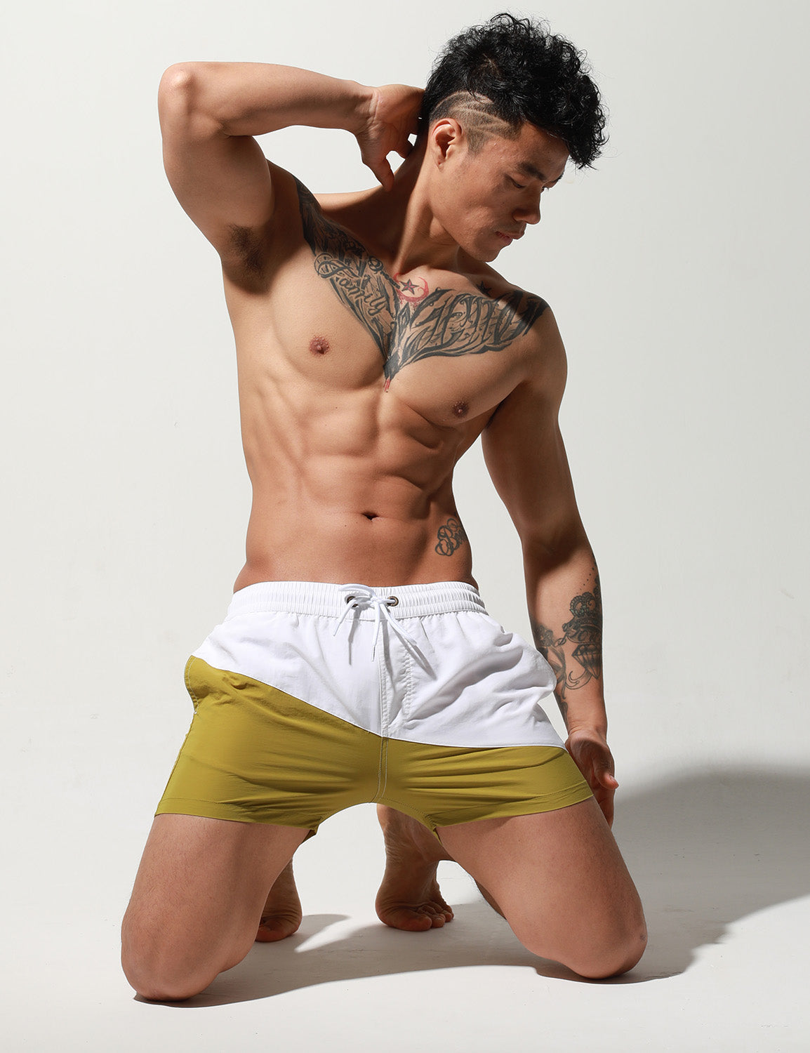 Stitching Sport Quick-Dry Beach Surf Shorts S6023 | dmunderwear detail image 5