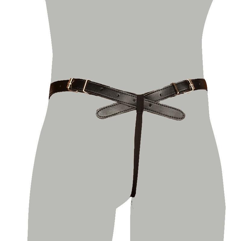 Strapped BDSM Penis Restraint Belt With Buckles | dmunderwear detail image 6
