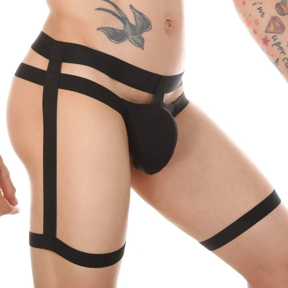 Strapped Up Garter Thong | dmunderwear