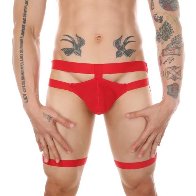 Strapped Up Garter Thong | dmunderwear detail image 5