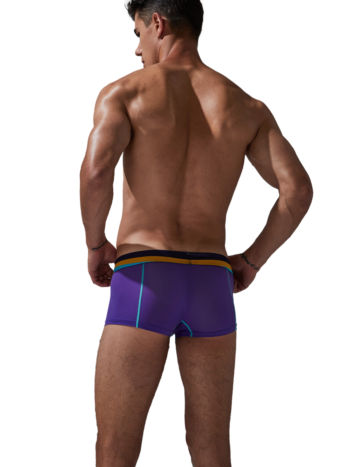 Stretch Semi-Sheer Trunks | dmunderwear detail image 7