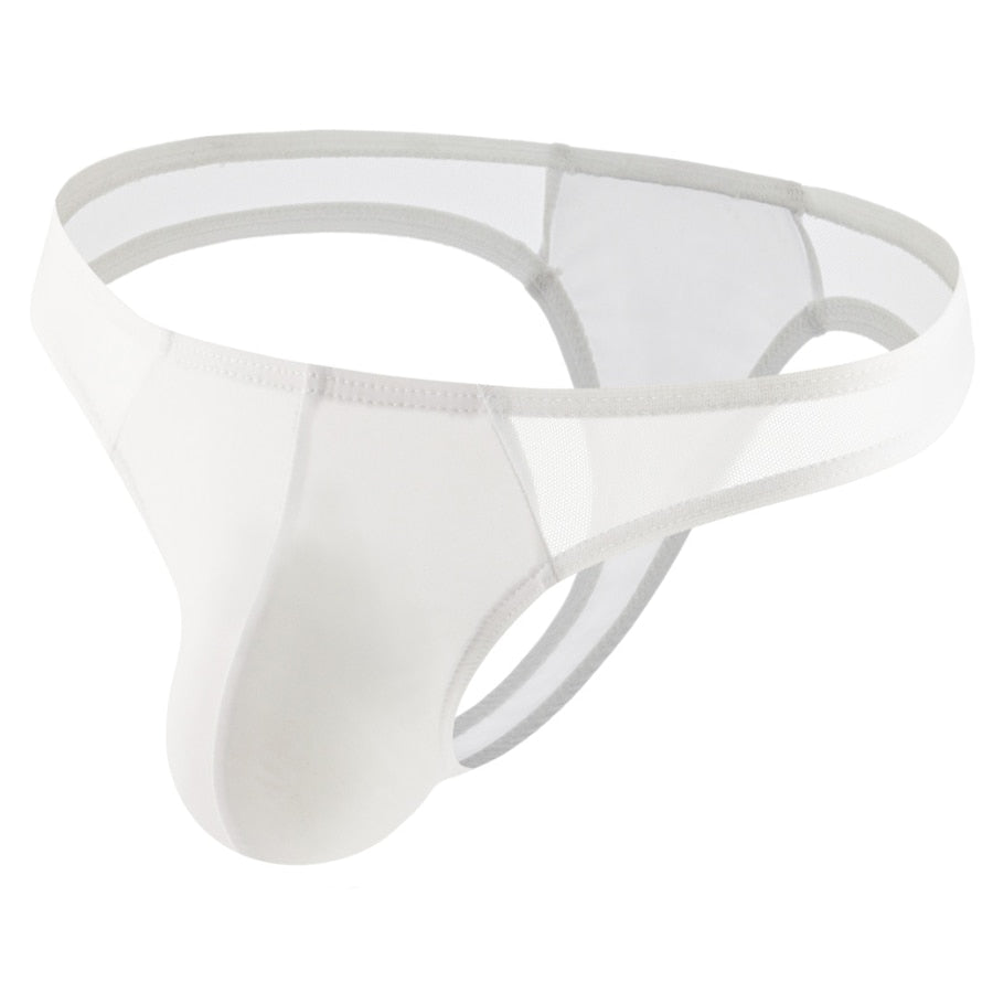 Stretchy Half-Sheer Thong | dmunderwear detail image 11