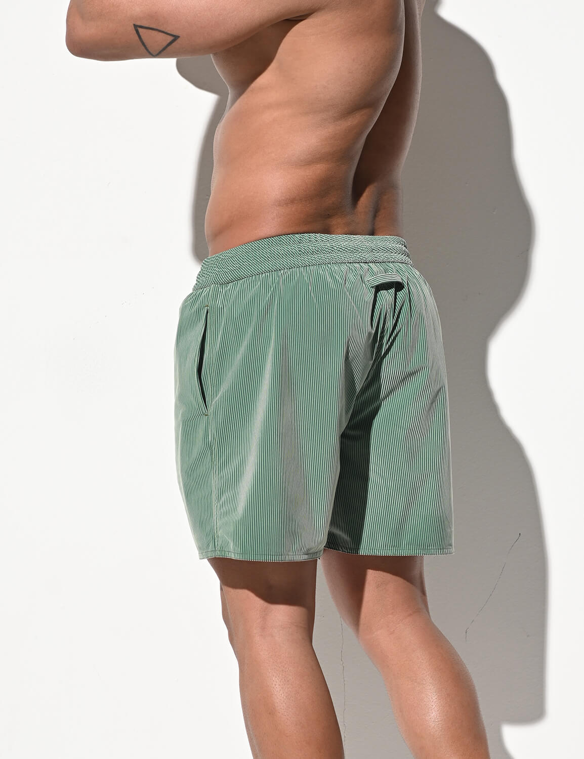 Stripe Flocking Shorts B4235 | dmunderwear detail image 8