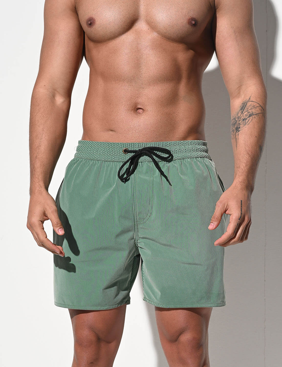 Stripe Flocking Shorts B4235 | dmunderwear detail image 9