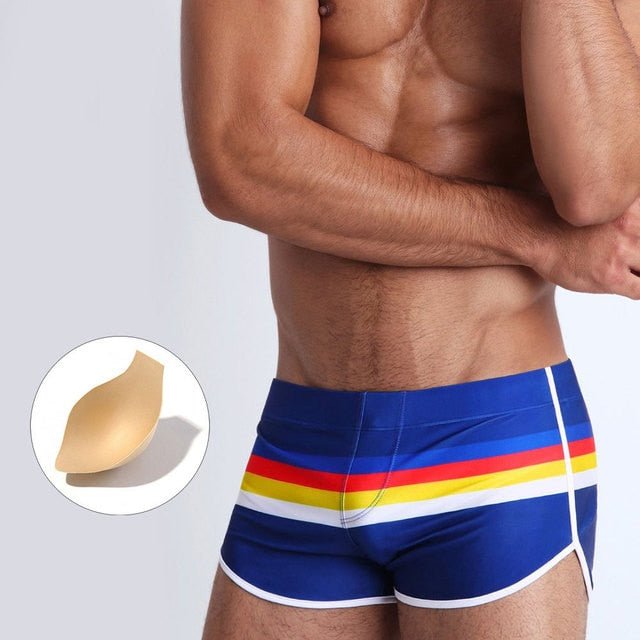 Striped Away Swim Trunks | dmunderwear detail image 14