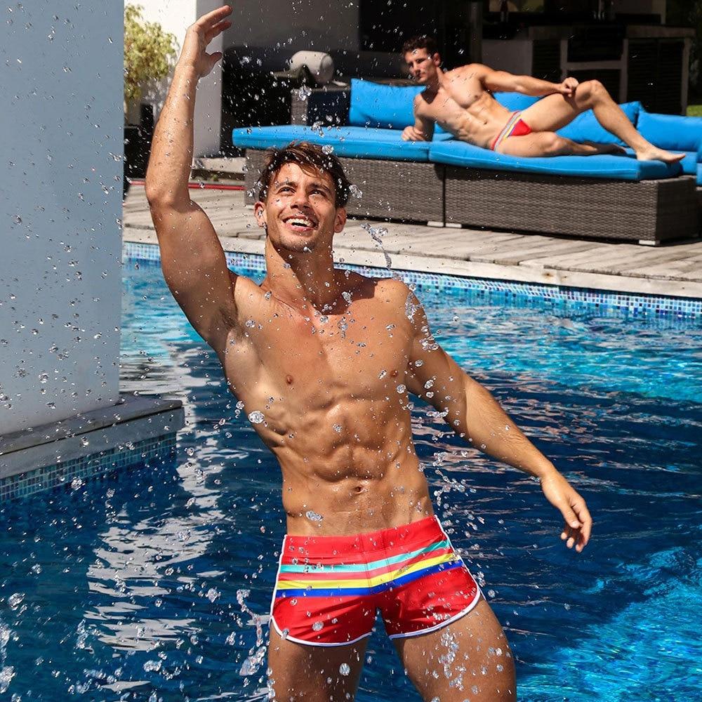 Striped Away Swim Trunks | dmunderwear detail image 3