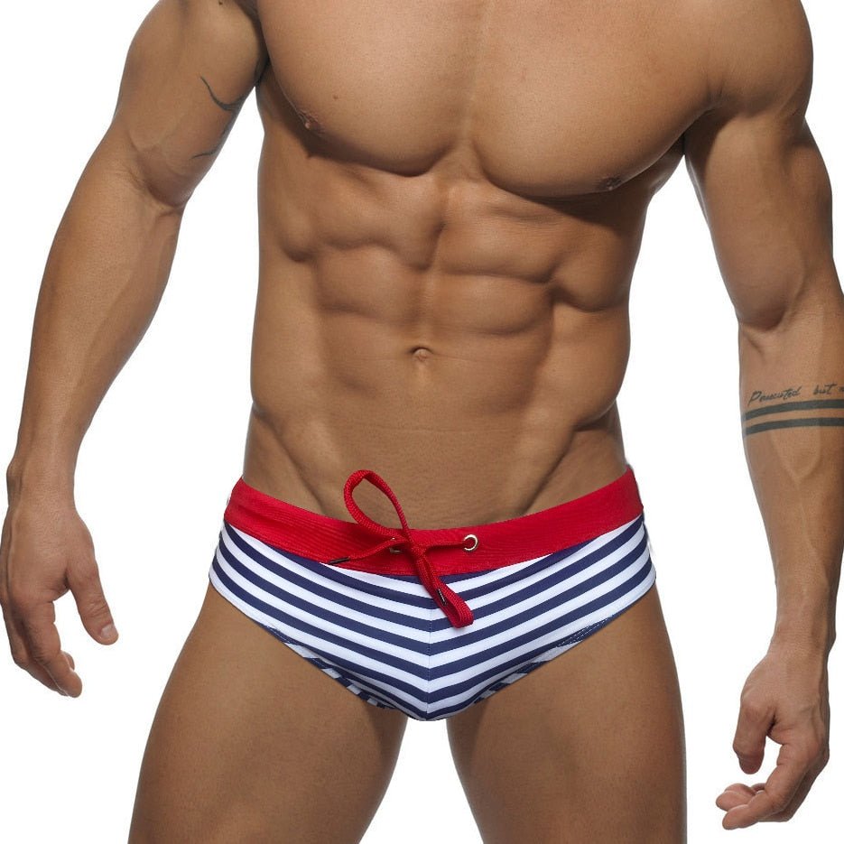 ORVLS Striped Bowtie Swim Briefs | dmunderwear