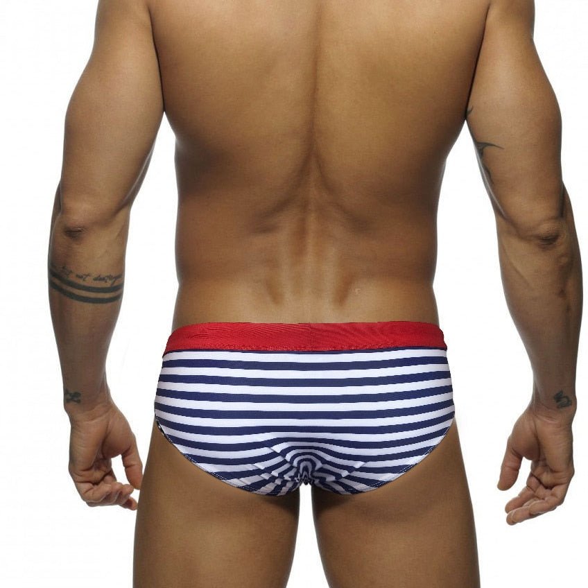ORVLS Striped Bowtie Swim Briefs | dmunderwear detail image 4