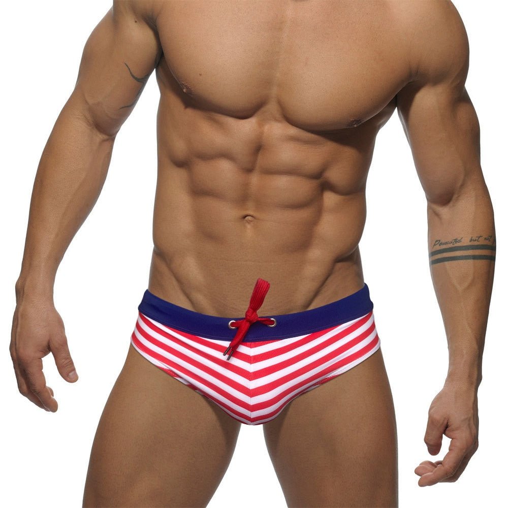 ORVLS Striped Bowtie Swim Briefs | dmunderwear detail image 7