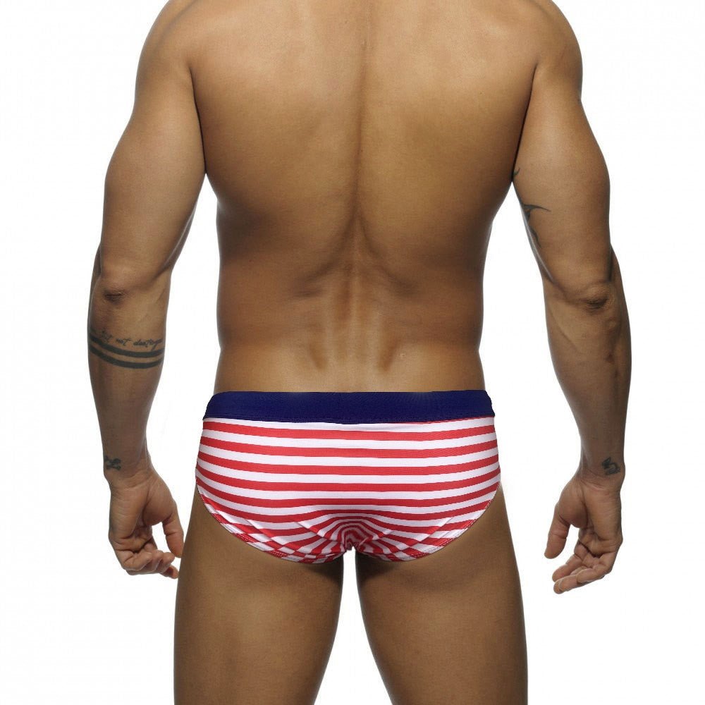 ORVLS Striped Bowtie Swim Briefs | dmunderwear detail image 8