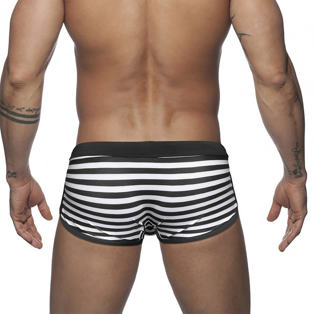 ORVLS Striped Bowtie Swim Trunks | dmunderwear detail image 6