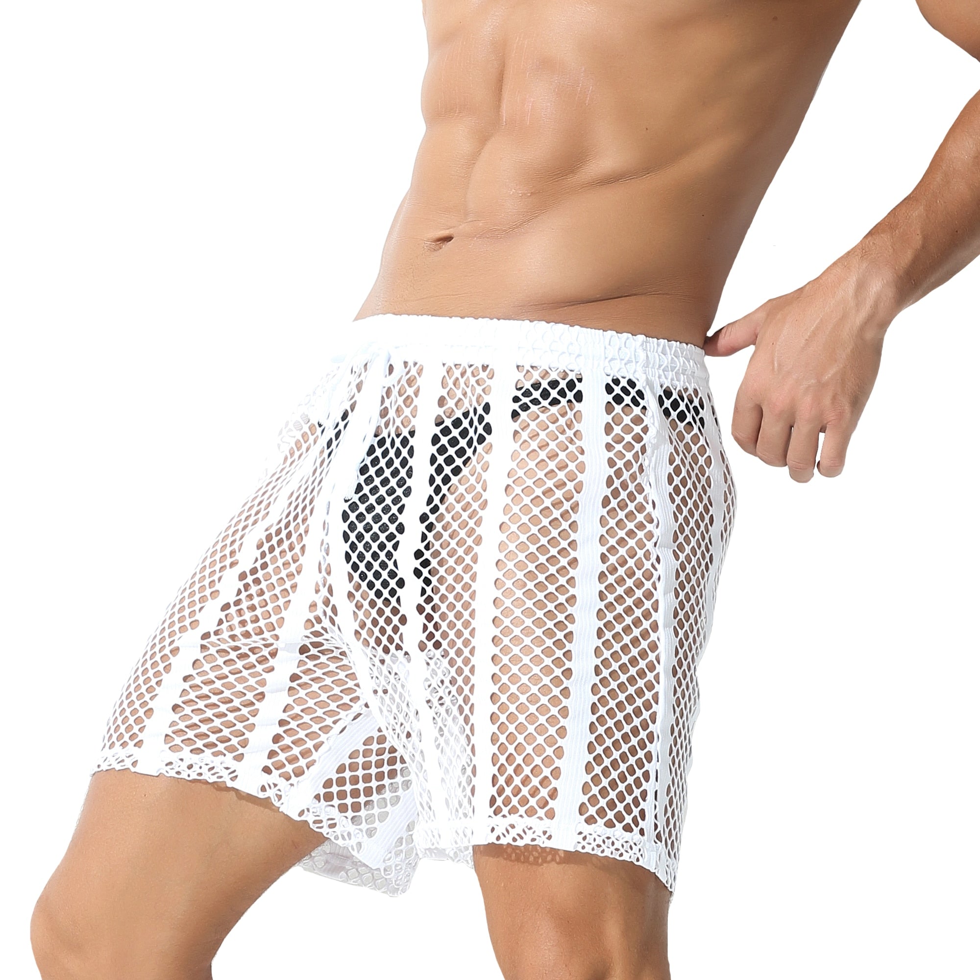 ORVLS Striped Hoodie Mesh Suit | dmunderwear detail image 12