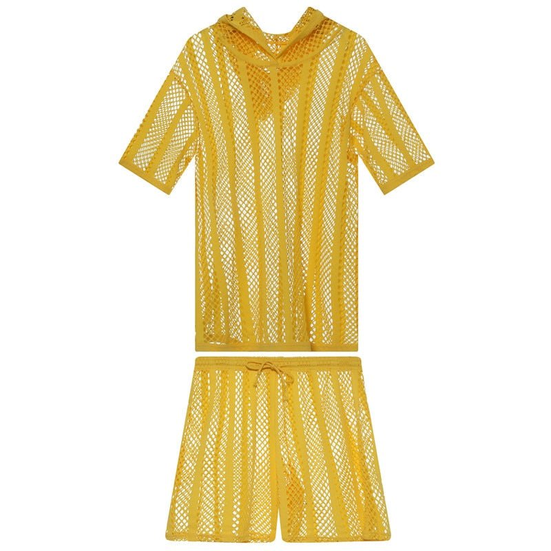 ORVLS Striped Hoodie Mesh Suit | dmunderwear detail image 15