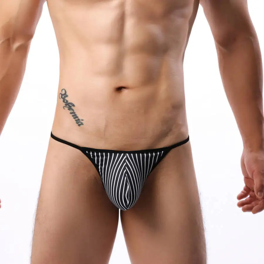 Striped Micro G-String | dmunderwear detail image 2