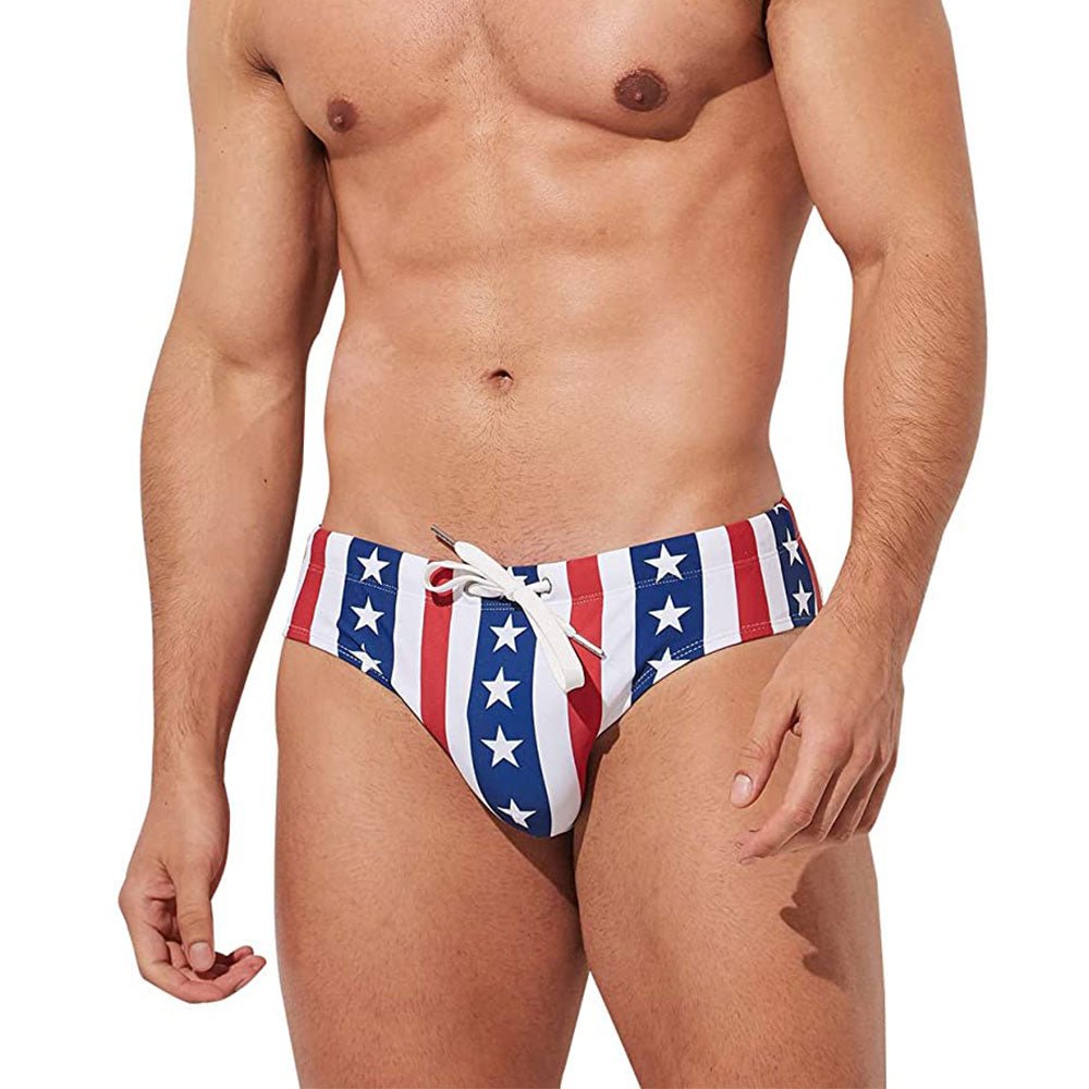 Striped Patriotic Swim Briefs | dmunderwear