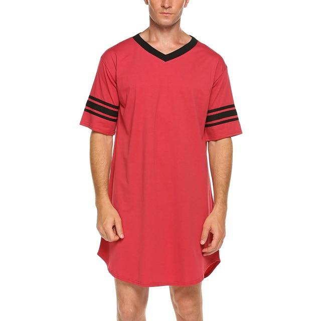 Striped V-neck Nightshirt | dmunderwear detail image 2