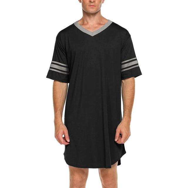 Striped V-neck Nightshirt | dmunderwear detail image 6