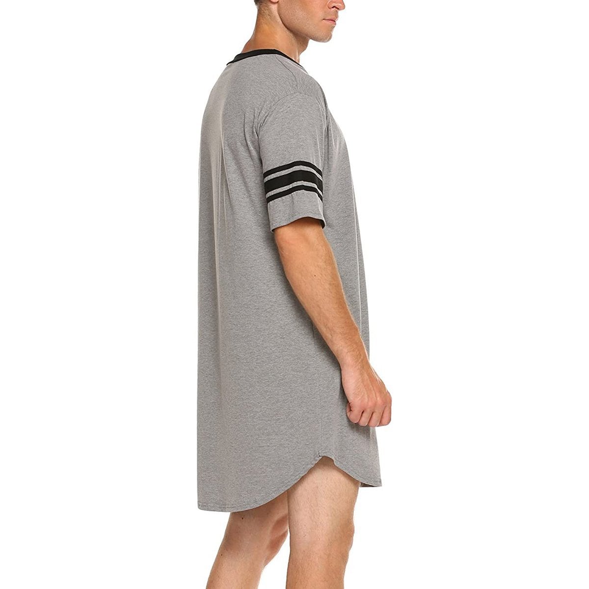 ORVLS Striped V-neck Nightshirt | dmunderwear detail image 4