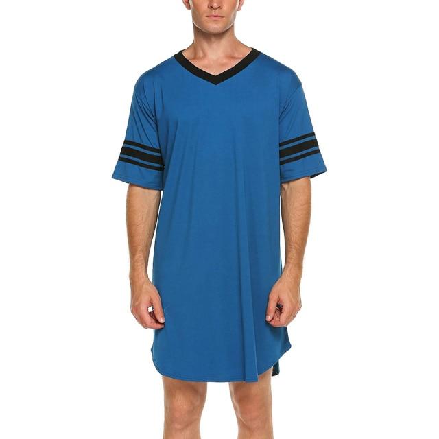 ORVLS Striped V-neck Nightshirt | dmunderwear detail image 5