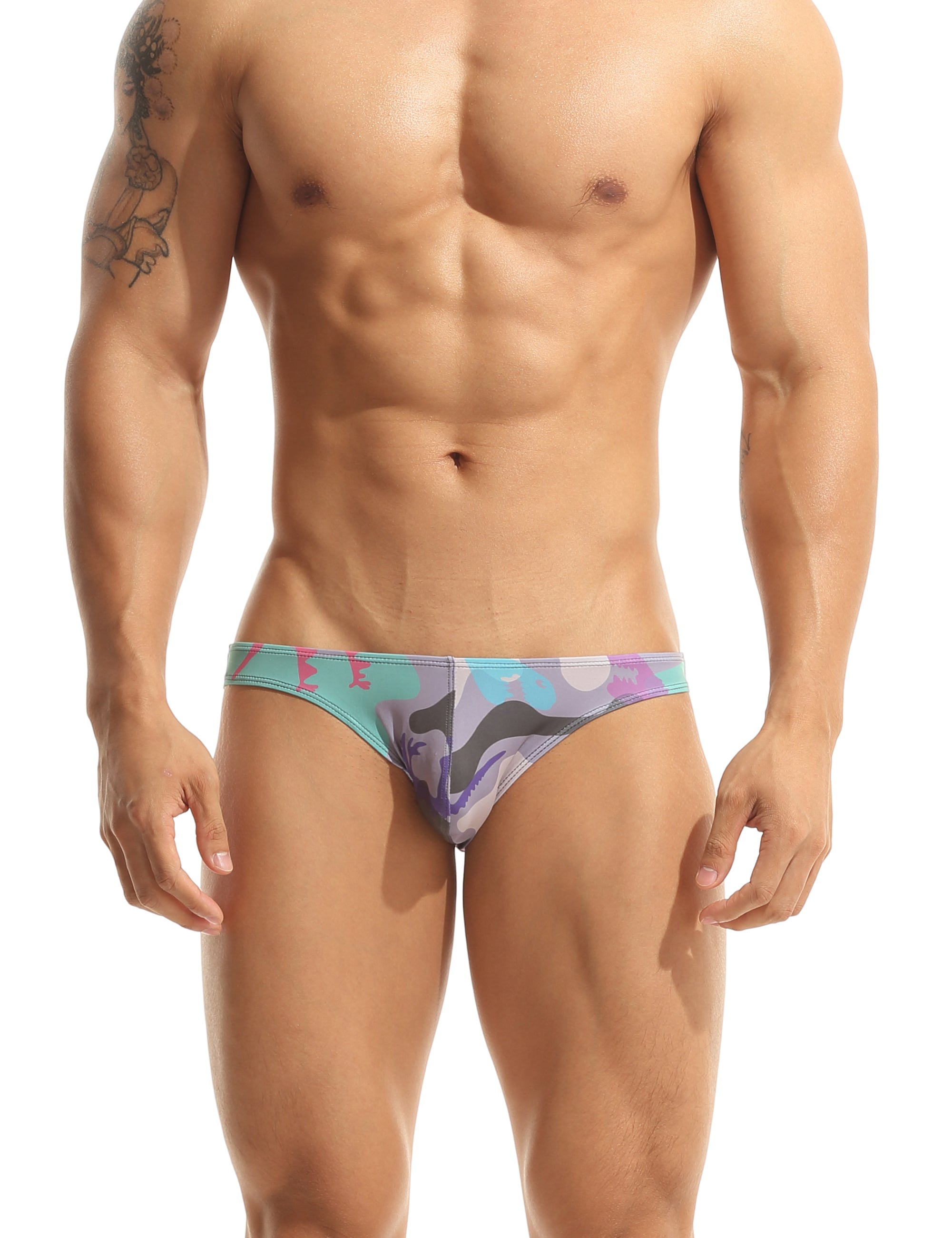 Super Low Rise Camouflage Bikini Briefs 10107 | dmunderwear detail image 4