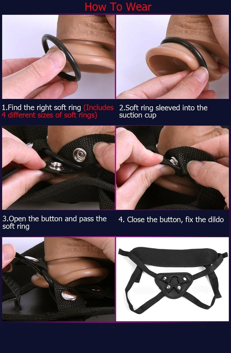 Super Realistic Dildo With Strapon Option | dmunderwear detail image 13