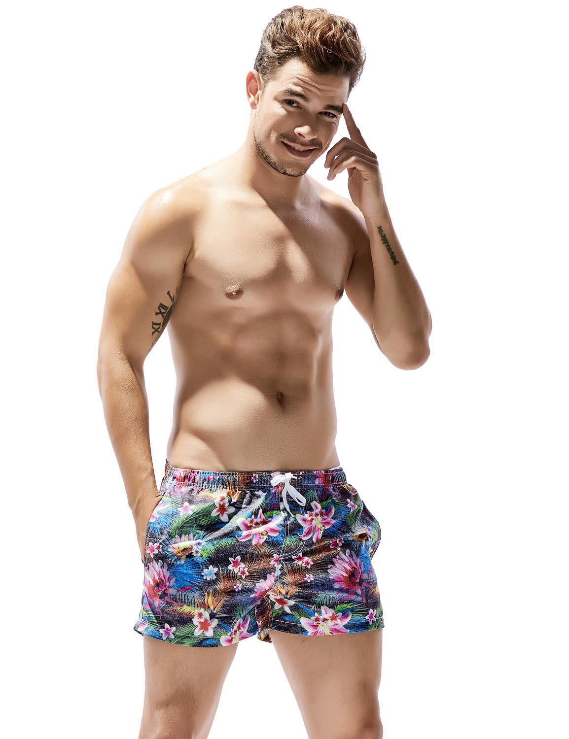Flower Swim Beach Surf Shorts 71306 | dmunderwear detail image 3