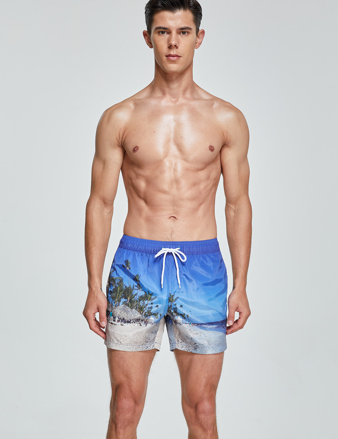 Swim Shorts 231301 with Quick-Dry in Blue Ocean | dmunderwear detail image 4